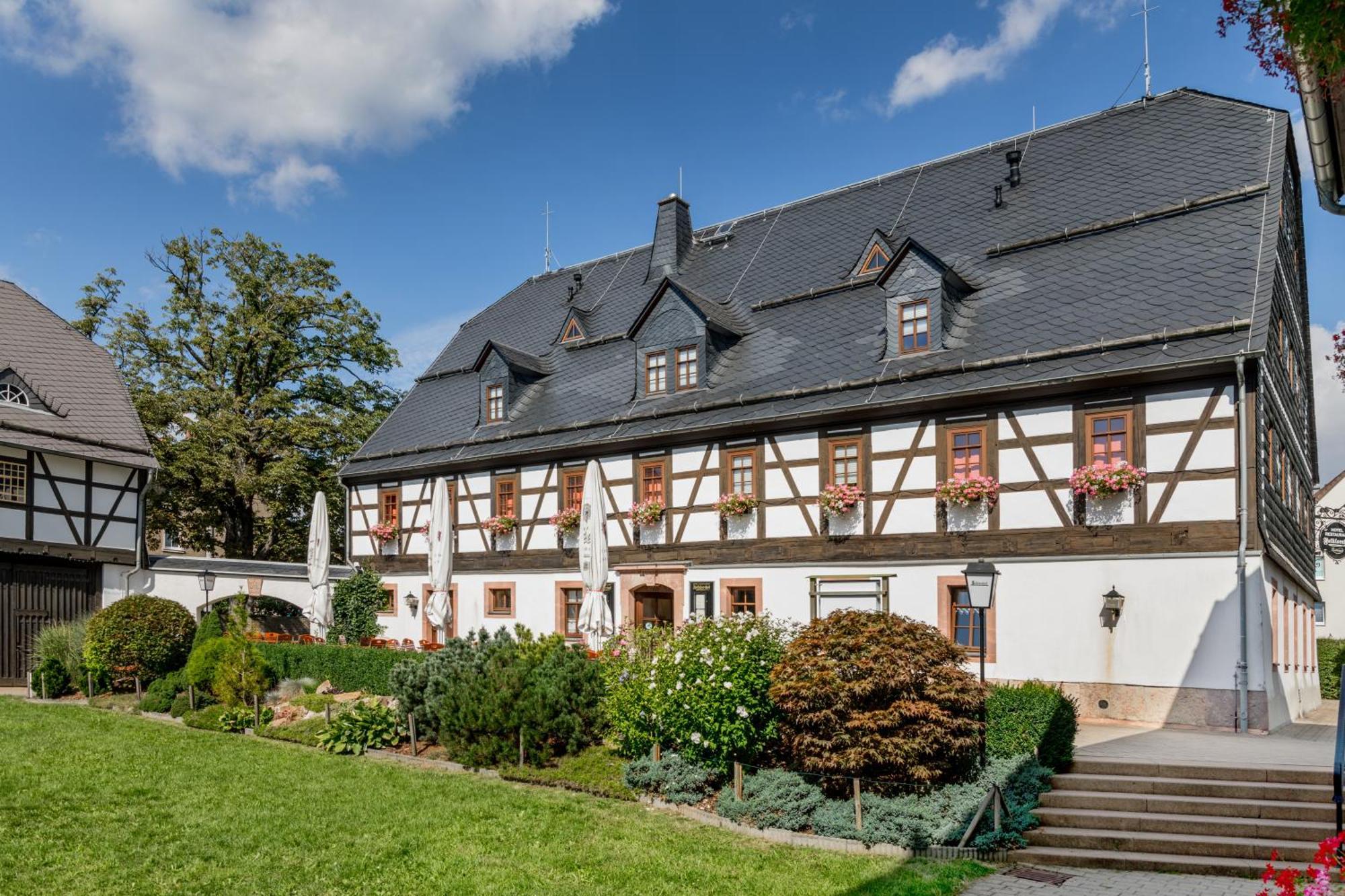 Hotel Folklorehof Chemnitz Esterno foto